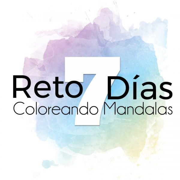 logotema de reto 7 días coloreando mandalas